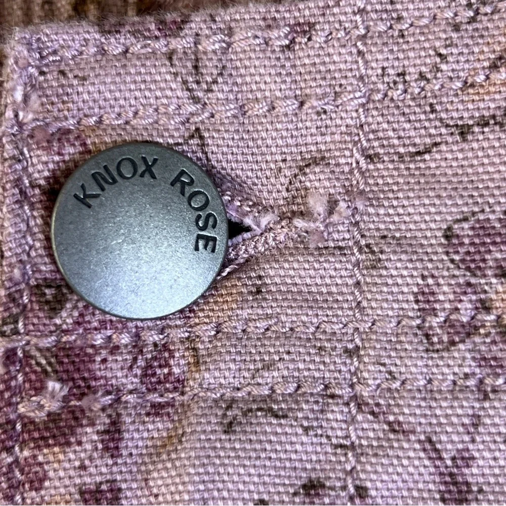 Knox Rose Large Floral Rose Print High Rise Straight Leg Pants with Pockets - Picture 5 of 10